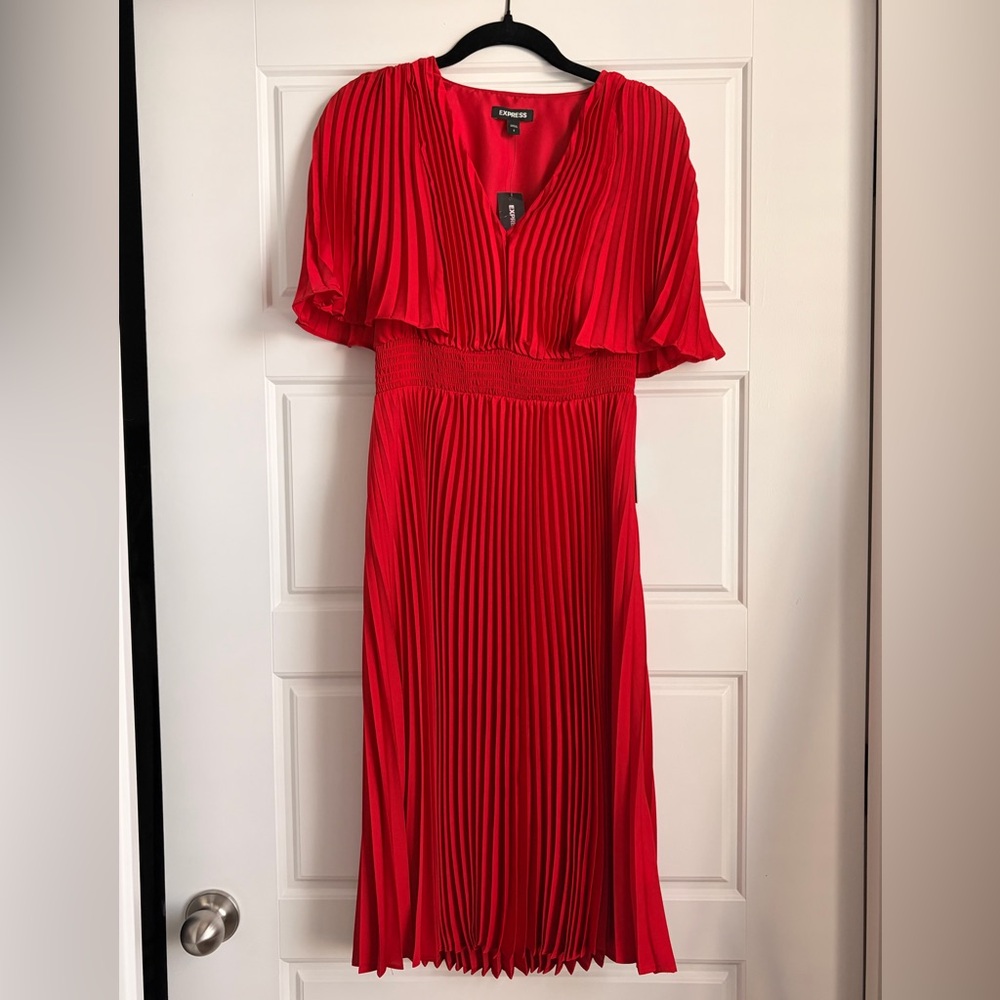 Express Vibrant Red Midi Dress